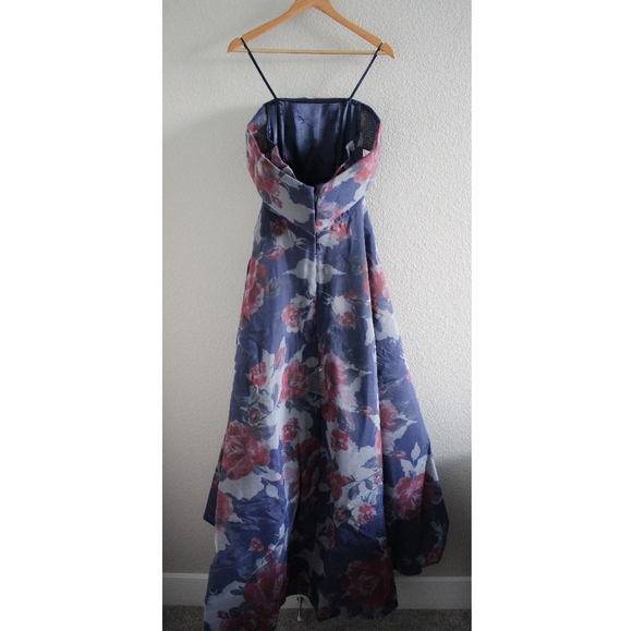 Ava Seraphina Navy Floral Off-the-Shoulder Dress - Picture 7 of 10